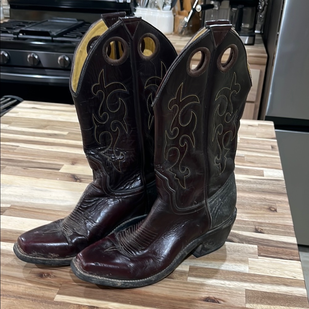 Men's Brown Leather Western Boots
